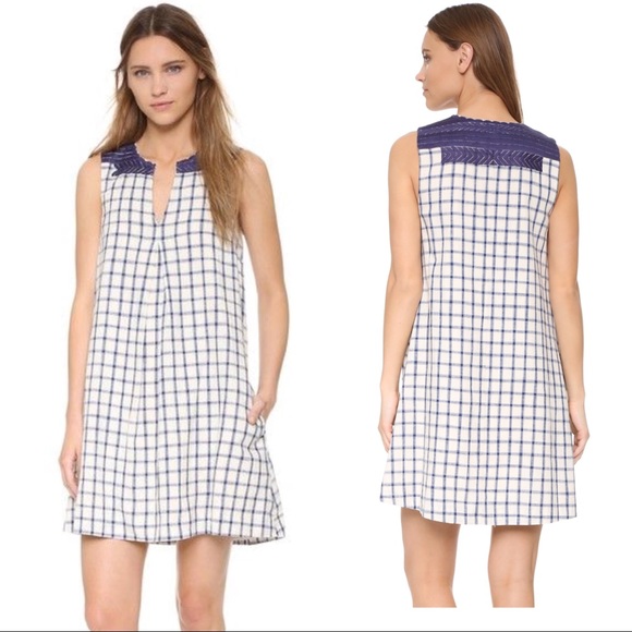 Madewell Sunray Embroidered Checkered Shirtdress S - Picture 5 of 8